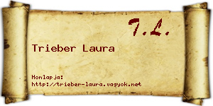 Trieber Laura névjegykártya